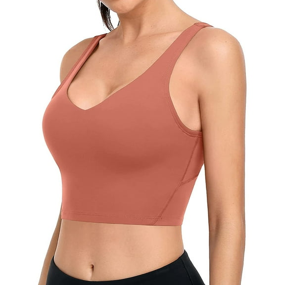 Alove Quick Dry Cropped Tank For Women V Neck Stretchy Camisole