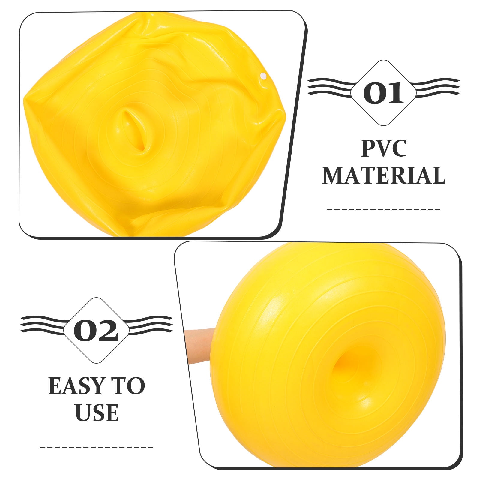 AURARMLET 1Pack Portable PVC Yoga Ball for Balance Training Exercise Accessories
