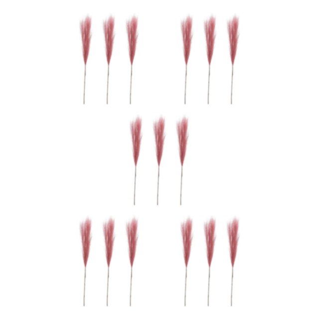 Pampas Reed decoración bohemia 3 unids/set Rosa oscuro Bearachild