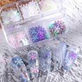 thumbnail image 5 of Copos de nieve para decoración de uñas con purpurina navideña 3D holográfica, brillantes, lentejuelas, purpurina de colores variados, copos de nieve, suministros para uñas acrílicas, invierno X, 5 of 5
