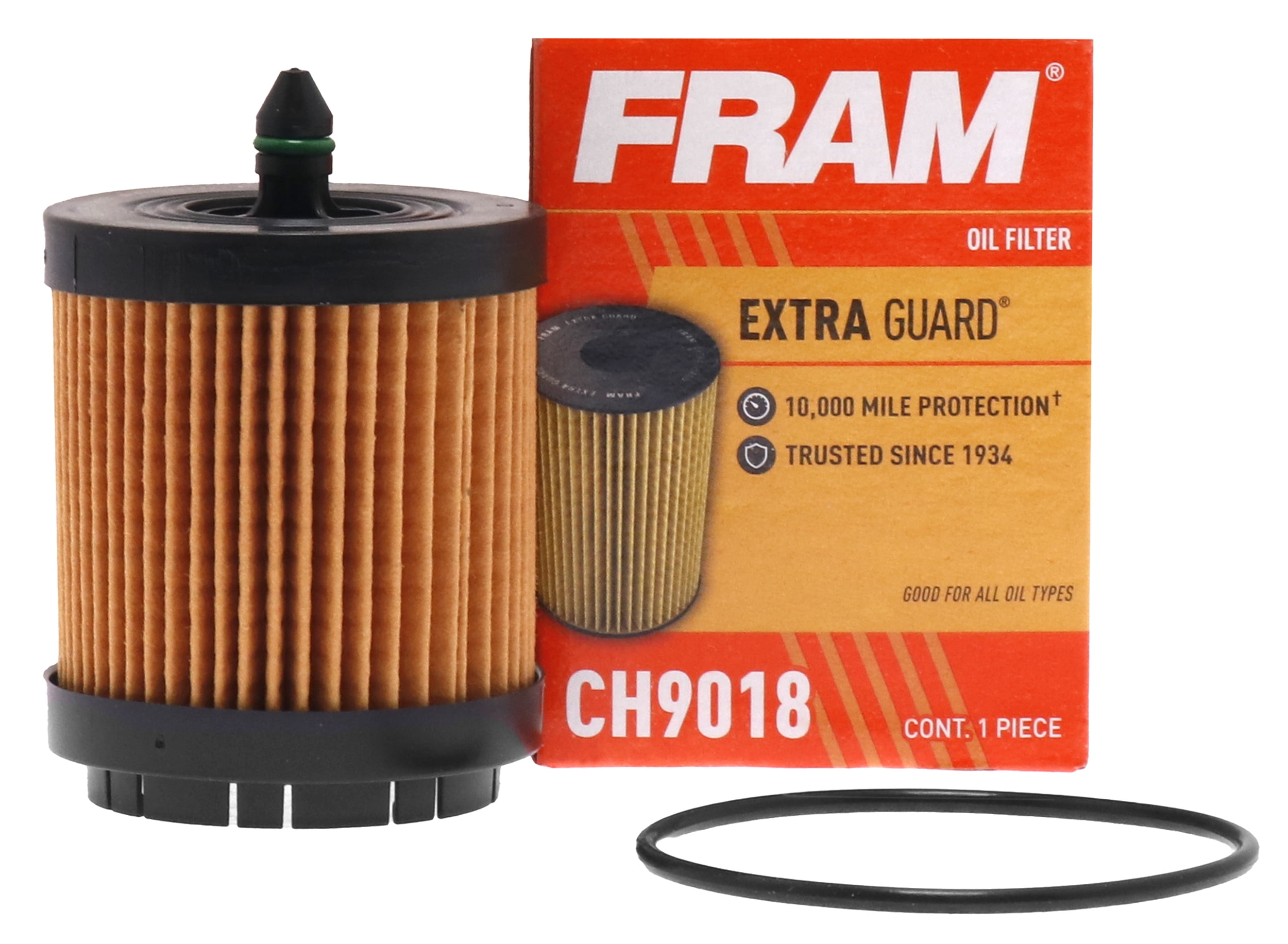 (6 pack) FRAM Extra Guard Oil Filter, CH9018, 10K Miles, Replacement Oil Filter Fits Select Vehicles