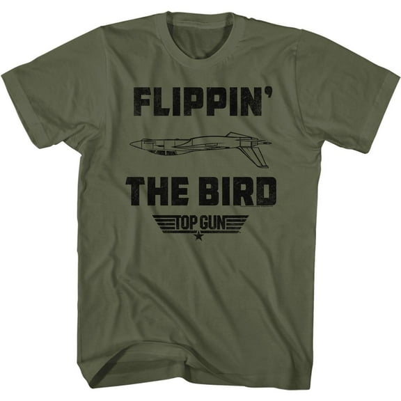 Top Gun Da Bird Military Green Adult T-Shirt