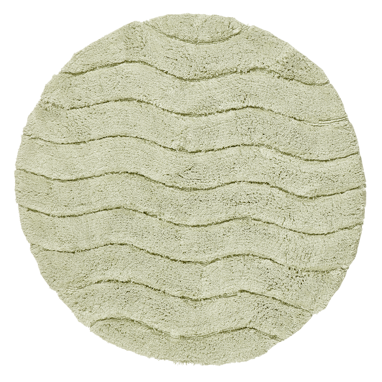Better Trends Indulgence 100% Cotton 30" Round Bath Mat - Sage - image 2 of 5