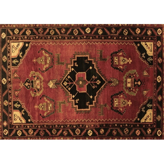 Ahgly Company Indoor Rectangle Persian Brown Traditional Area Rugs, 8' x 12'