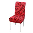 thumbnail image 3 of Funda para silla Funda con estampado elástico Funda protectora lavable para silla Funda de asiento universal para hotel en casa, Rojo Negro kenally HA003278-03, 3 of 6