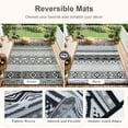 thumbnail image 6 of Moynesa Outdoor Rug Waterproof, 4'x6' Lightweight Plastic Straw Rug for Camping RV, Reversible Outside Carpet for Patio Deck Porch Balcony Picnic Tent, Black/Gray, 6 of 11