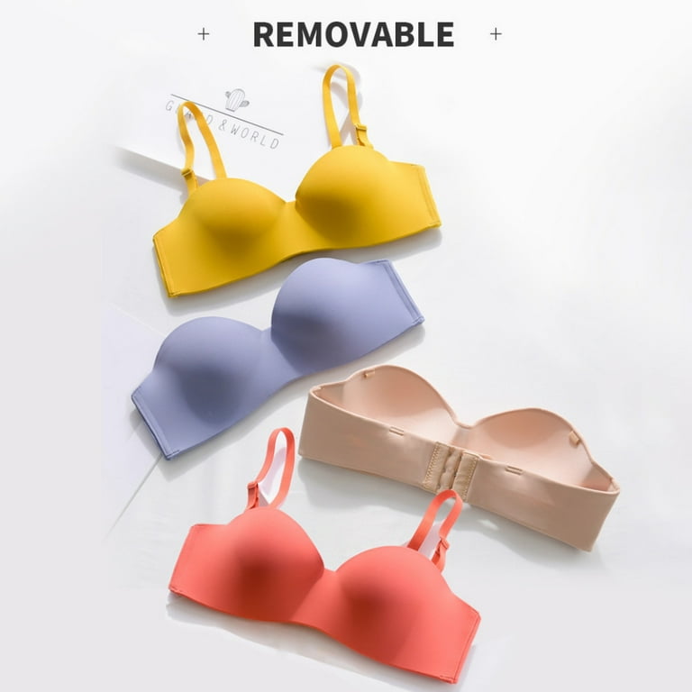 pemedo Wireless Push Up Bra Comfort Seamless Brassiere Padded Bralettes for  Women Girls (Beige, 28A/B) : : Clothing, Shoes & Accessories