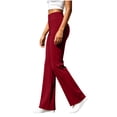 thumbnail image 5 of Gfyviroh Bootcut Pants for Women Fashion Solid High Waist Comfy Trousers Slim Fit Flare-Leg Yoga Workout Leggings, 5 of 9