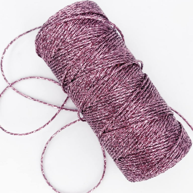 110Yards/328Feet Sparkling Pink String Twine for DIY Crafts