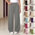 thumbnail image 6 of Mnyotv Casual Elastic Waisted Sweatpants Girls Stylish Wide Leg Pants Basic Solid Trousers Size 9-10Y, 6 of 6