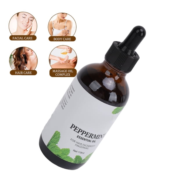 Aceite de Menta Puro, Fragancia de Plantas de 118 ml de aceite esencial de menta para cabello multifuncional