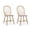 Natural, variant on Dayalane Farmhouse Windsor Dining Chairs Set of 4, Antique-style Wooden Kitchen Chairs with Circular Spindle Back, Modern Cottagel Armless Side Chairs for Dining Kitchen Living Bedroom, Black
