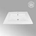 thumbnail image 6 of Luke Drop-in Self-Rimming Rectangular Bathroom Sink in White w/Overflow Luke Square Drop-In Bathroom Sink White | Renovators Supply, 6 of 13