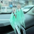 thumbnail image 4 of SharkTRUE Attrape-Rêves Miroir Suspension Voiture Accessoire Intérieur Plume Chanceux, 4 of 8