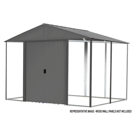 Steel Hybrid Shed Kit 10 x 12 ft. Galvanized Anthracite