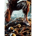 thumbnail image 5 of Men'S  T-Shirt Featuring a Complete Zombie And Skull Design, Short-Sleeved Round Neck Casual Streetwear for Summer, Ideal for Gaming And The Dark Aesthetic of Gothic Fashion, Plus Size, 5 of 6