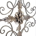thumbnail image 5 of Joveco Black Scrolled Flower Cross Metal Wall Decor - Art Oblong Living Room Home Decoration, 5 of 6