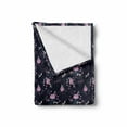thumbnail image 2 of Navy Blue Soft Flannel Fleece Blanket, Numerous Botanical Ornamental Japanese Cherry Flower Blossoms Pattern, Cozy Plush for Indoor and Outdoor Use, 50" x 60", Baby Pink Dark Indigo, by Ambesonne, 2 of 6