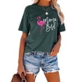 thumbnail image 2 of Anbech Flamingo T-Shirt for Women Graphic Mama Bird Printed Short Sleeve Tee Tops with Crew Neck, 2 of 4