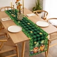 thumbnail image 3 of St. Patrick's Day Table Runner - 90 Inch Long, Kitchen Dining Table Runner Dresser Scarves, Lucky Shamrocks Harp Beer Farmhouse Plaid Farmhouse Decor for Coffee Tables Wedding Party Banquet, 3 of 8