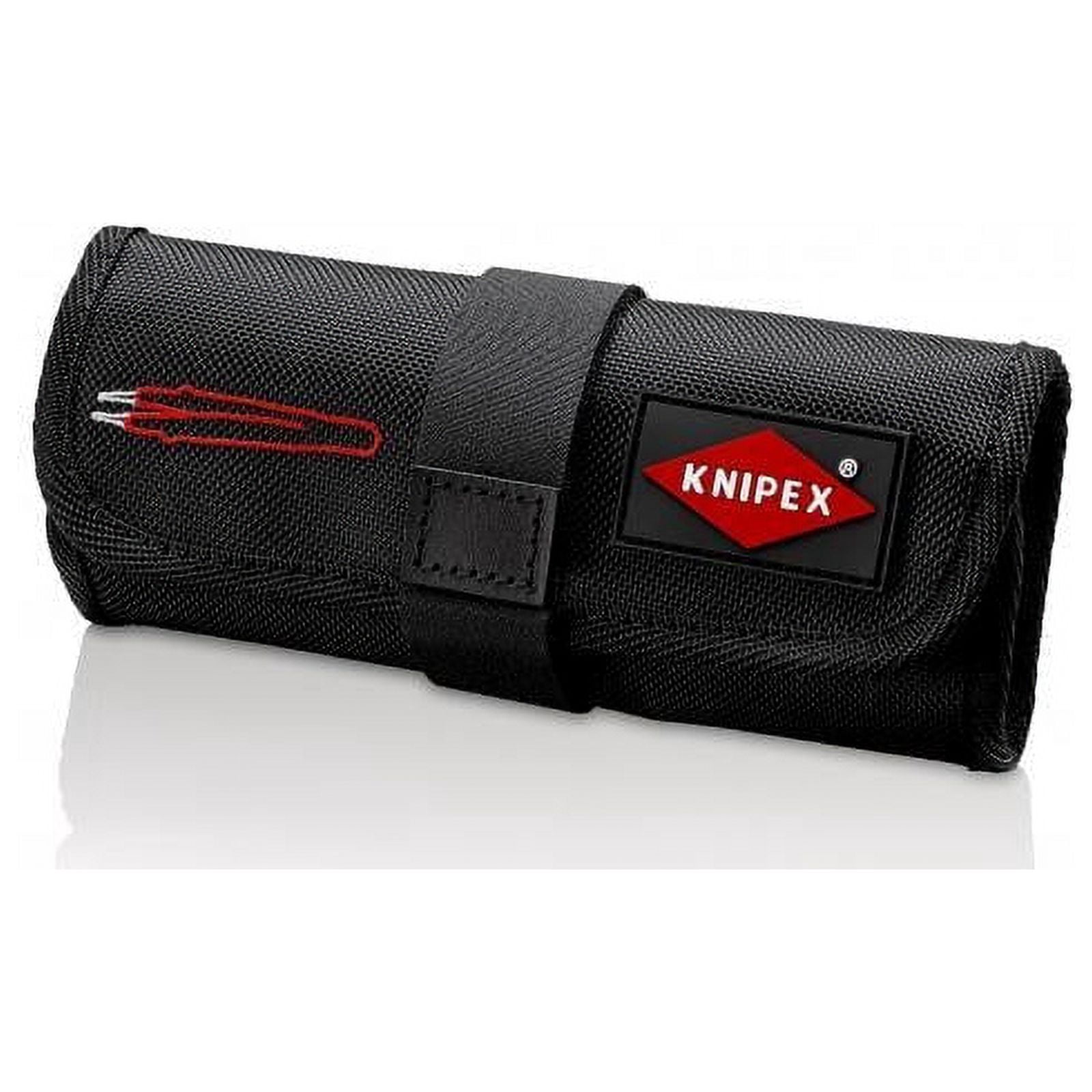 KNIPEX 5 Pc Stainless Steel Tweezer Set in a Tool Roll-1000V Insulated