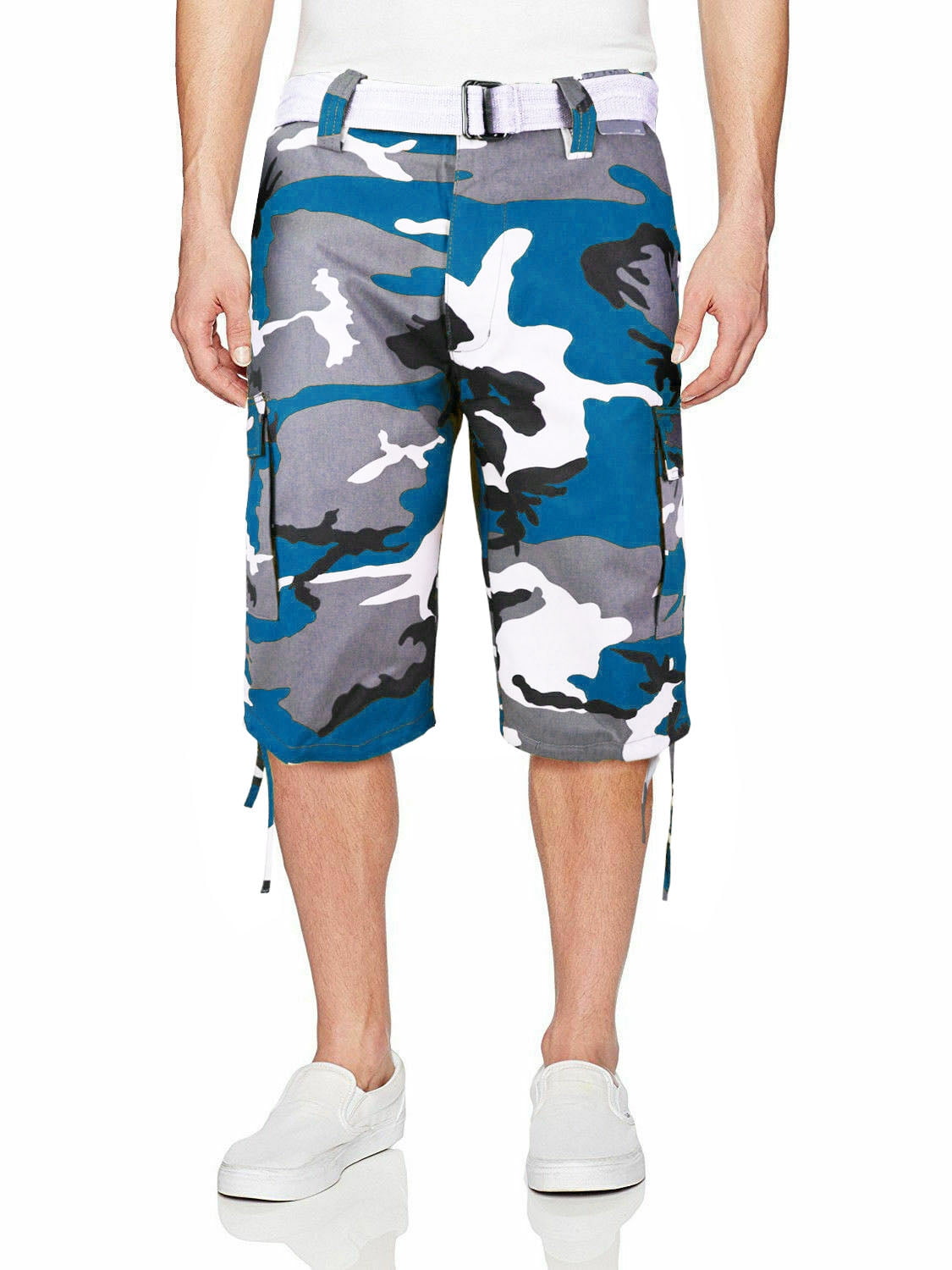 Men's Tactical Military Army Camo Camouflage Slim Fit Cargo Shorts With ...