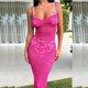 thumbnail image 3 of Puntoco Vestidos Mujer Verano Sexy Moda Mujer Vestido con Cuello En V Sólido Mujer Sin Mangas Sólido Chaleco Vestido, 3 of 8