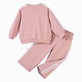 thumbnail image 4 of Futezty Toddler Girl Clothes Girls Outfits Kids Sweatsuit Long Sleeve Bow Top Wide-Leg Pants Little Girls Clothing Set 2T-7T, 4 of 7