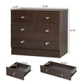 thumbnail image 4 of Spaco Modern Simple 3-Layer 4-Drawer Dresser, Drawer Cabinet with Gold Handle, Brown, 4 of 14