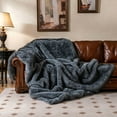 thumbnail image 2 of Costway Fluffy Faux Fur Throw Blanket 740GSM Soft Fuzzy Luxury Faux Wolf Fur Blanket, 2 of 10