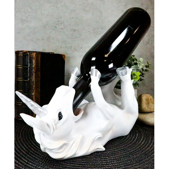 Ebros Wine of Sacred Purity Unicorn Wine Holder Caddy Kitchen Decoration