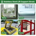 thumbnail image 2 of Unique Bargains 2pcs 40lb/180N 7.5inch/190mm Plastic End Fitting Lift Support Struts Silver Tone, 2 of 8