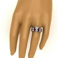 thumbnail image 3 of 2Pcs/Set Retro Women Faux Heart Rhinestone Inlaid Finger Ring Jewelry Gift, 3 of 4