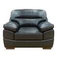 thumbnail image 5 of Sunset Trading Jayson 3-Piece Modern Top-Grain Leather Living Room Set in Black, 5 of 5