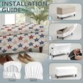 thumbnail image 6 of SEANATIVE Stretch Ottoman Cover Storage Ottoman Bench Covers Removable Footrest Stool Slipcover Independence Day Printed Furniture Protector for 4th of July Decor, M, Star Pattern, 6 of 7