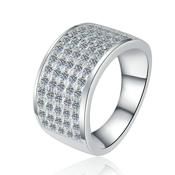 1.3 Carat Moissanite Rings for Women S925 Sterling Silver D Color Lab Grown Diamond Wedding Ring for Bride Simulated Diamond Promise Ring Fiancee Wife Anniversary Rings Daily Wear