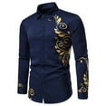 thumbnail image 2 of Camisa de Manga Larga Con Estampado de Botones Casuales A La Moda Para Hombre Odeerbi  ODB179585, 2 of 9
