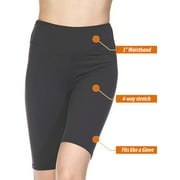 Kuda Moda 5 Pack Women 3 inch High Waist Biker Shorts Bike Short Ultra Soft Yoga Sports Athletic Leggings Pants