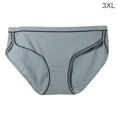 thumbnail image 1 of Bragas de mujer Calzoncillos de algodón sin costuras de cintura media Ropa interior suave, Azul grisáceo, 3XL tholdsy AP001351-11, 1 of 7