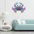 thumbnail image 3 of Conjunto familiar de decoración de pared de caballito de mar multicolor para patio y baño Púrpura, 3 of 8