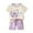 Light Purple, variant on MuXiKeJi Clothes Baby Girl Clothes Sets Cartoon Print Crew Neck Short Sleeves Fashion Hoodie Pullover Tops and Pants Summer Outfits Set