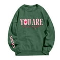 thumbnail image 2 of Women's Sweatshirts 2025 You Are Enough Sweatshirt Mental Health Sweatshirts Casual Pullover Tops Sweatshirt for Women, 2 of 5