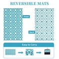 thumbnail image 4 of EastVita 9 x 12 ft Plastic Light Blue White Rectangular Beach Front Porches Patio Picnic RV Camping Garage Flower Moroccan Area Rug, 4 of 8