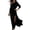 AA-Black800, variant on XIAONU One-Shoulder Maxi Dress for Women Slit Evening Spring-Fall Long Gown
