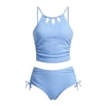 thumbnail image 5 of RMGVDSD Girls Swimsuit Tankini Swimwear Two Piece Bathing Suit Backless Adjustable Straps Bikini Sets Fashionable Girls' Swimwear Summer Outfits 7-8 Years, 5 of 5