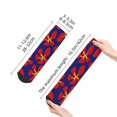 thumbnail image 4 of Naloa Red Floral Ankle Socks for Women Non Slip Socks No Show Socks Classic Low Cut Casual Socks Casual Socks, 4 of 7