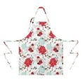 thumbnail image 2 of Pioneer Flower Floral Print Pattern Apron-Garden Aprons for Women with Pockets-Cotton Linen Waterproof Kitchen Cooking Gardening Aprons Adjustable for Kitchen,Cooking,BBQ and Salon 33x27 Inch, 2 of 7