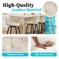 thumbnail image 2 of ClinQ 26 inch Swivel Counter Height Bar Stool Set of 2, Faux Leather Seat with Metal Legs and Back, White, 2 of 6
