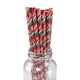 thumbnail image 3 of 25/50/100 pajitas de papel navideñas desechables para beber, decoraciones para fiestas navideñas, 3 of 5