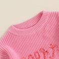 thumbnail image 4 of Okbabeha Baby Christmas Sweaters Cute Long Sleeve Letter Embroidery Knit Pullover Toddler Kids Girls Boys Winter Holiday Top, 4 of 7